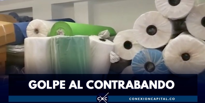 Autoridades decomisaron textiles de contrabando en el sur de Bogotá