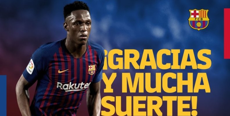 Barcelona anuncia la salida de Yerry Mina y le da como destino Inglaterra