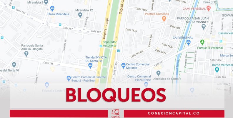 Bloqueos autopista norte