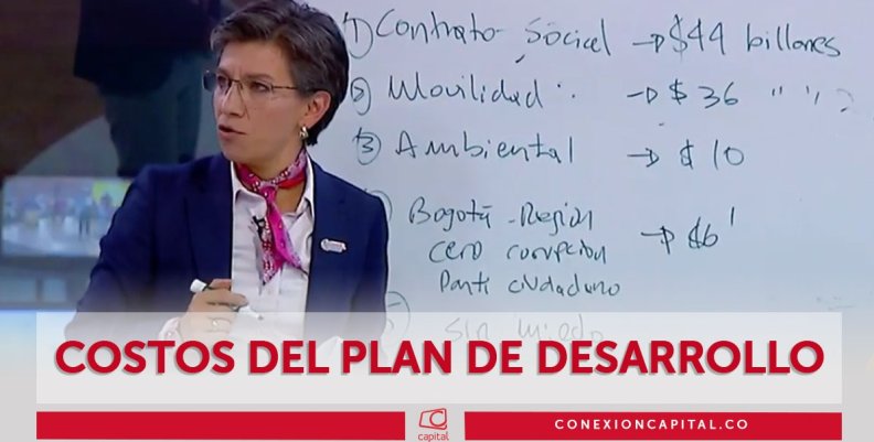 Cuánto cuesta el Plan de Desarrollo de Bogotá