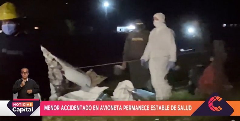 Menor accidentado en avioneta permanece estable de salud