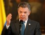 Colombia's President Juan Manuel Santos  speaks during U.N. high level delegation visits Colombia to verify the disarmament process in Bogota