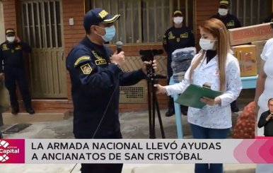 La Armada Nacional entregó ayudas a ancianitos de San Cristóbal