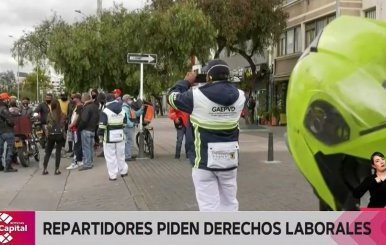 Repartidores piden derechos laborales