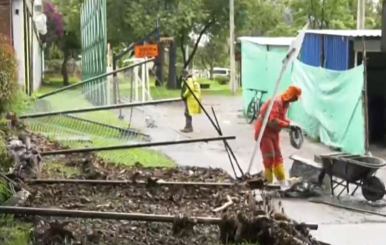 Obras detenidas por las fuertes lluvias