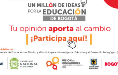 Consulta ' Un millón de ideas por la educación de Bogotá'.