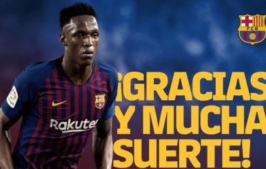 Barcelona anuncia la salida de Yerry Mina y le da como destino Inglaterra