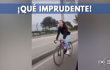 Imprudencia en bicicleta