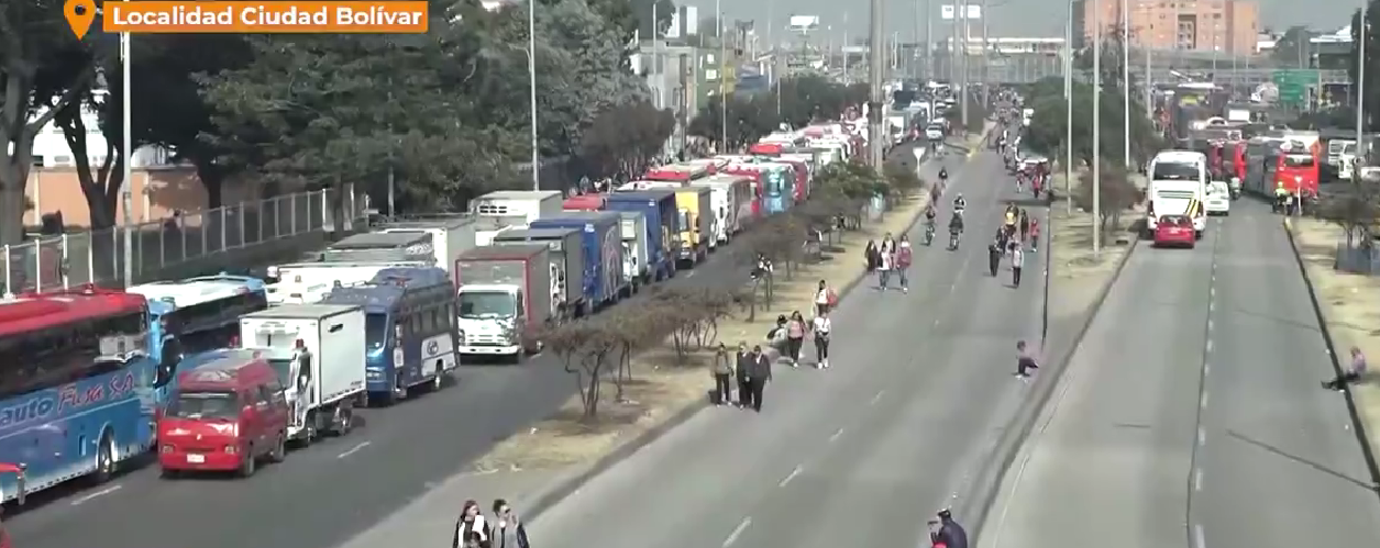 Así estaba la movilidad en Ciudad Bolívar hacia las 9 a.m.