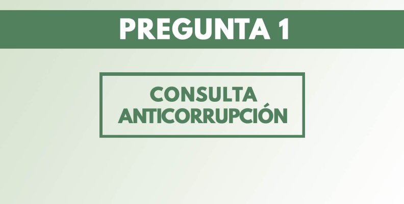 Esta es la pregunta 1 de la Consulta Anticorrupción