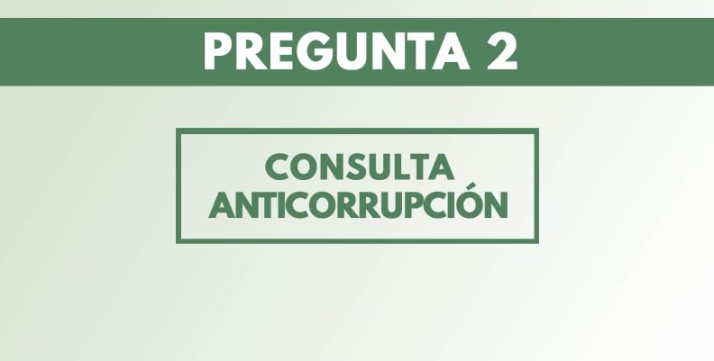Esta es la pregunta 2 de la Consulta Anticorrupción Esta es la pregunta 2 de la Consulta Anticorrupción
