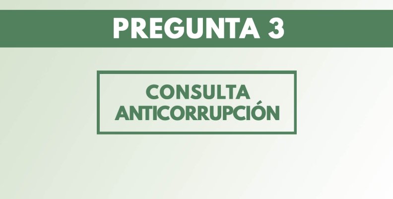 Esta es la pregunta 3 de la Consulta Anticorrupción Esta es la pregunta 3 de la Consulta Anticorrupción