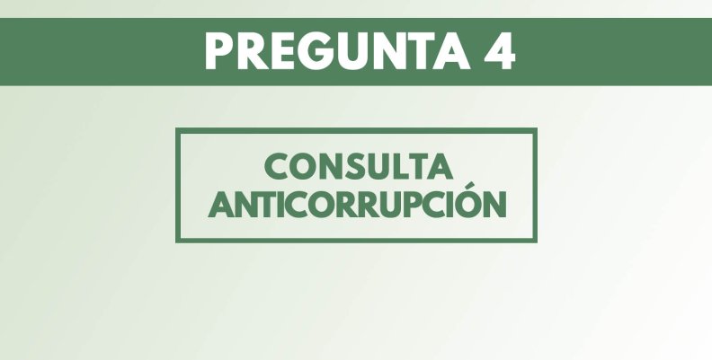 Esta es la pregunta 4 de la Consulta Anticorrupción