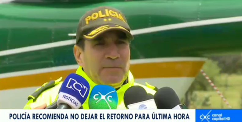 Recomendaciones para el plan retorno a la capital del país Policía de Tránsito