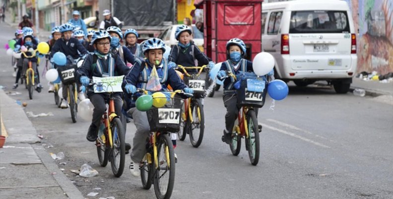 Al colegio en bici