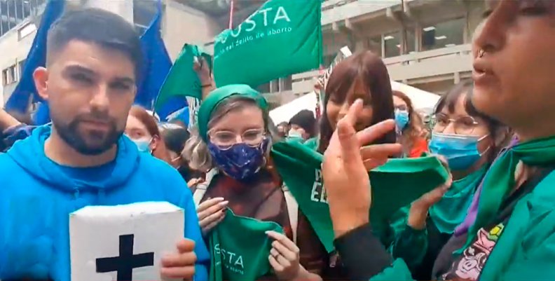 Manifestantes mujeres