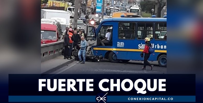 Accidente de bus SITP deja seis personas heridas