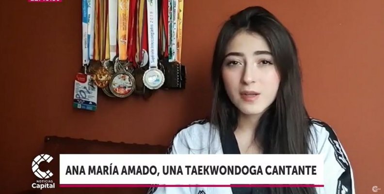 Deportista bogotana del taekwondo