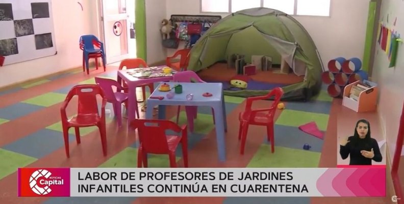 Profesores de jardines infantiles continúan enseñando en cuarentena