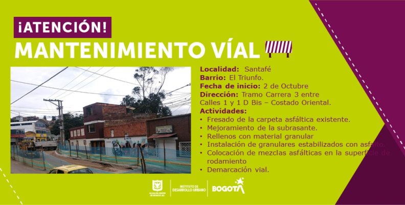 Obras en la localidad de Santa Fe