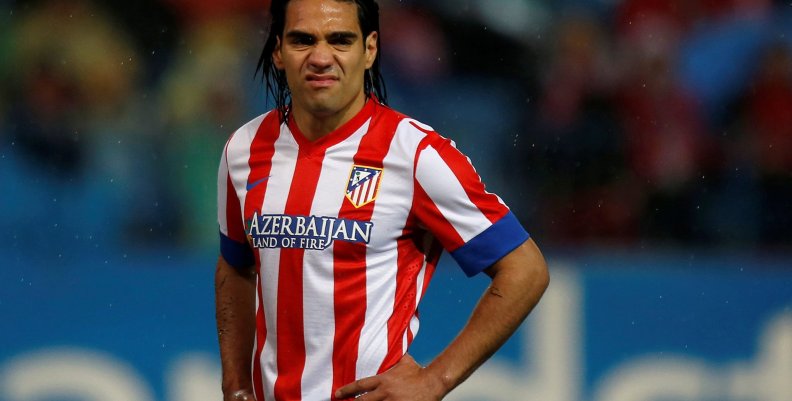 FILE PHOTO - Atletico Madrid's Radamel Falcao is seen during the Spanish first division soccer match against Valencia at Vicente Calderon stadium in Madrid