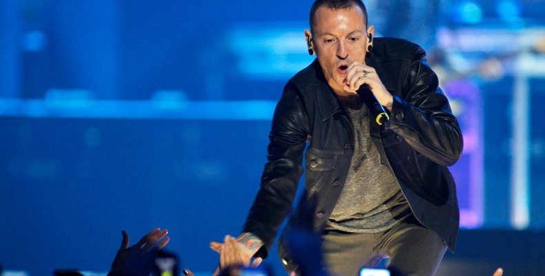 FILE PHOTO:    Chester Bennington of Linkin Park performs during 2012 iHeartRadio Music Festival in Las Vegas