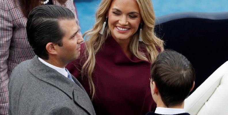 FILE PHOTO: Donald Trump Jr. and his wife Vanessa speak with Jared Kushner during inauguration ceremonies for the swearing in of Donald Trump as the 45th president of the United States