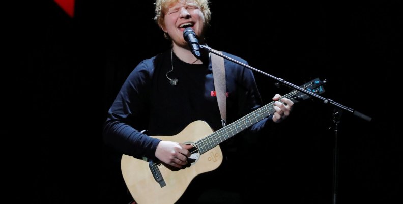 FILE PHOTO: Ed Sheeran performs during the 2017 Jingle Ball at Madison Square Garden in New York