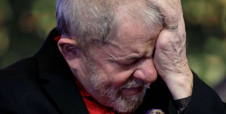 FILE PHOTO: Former Brazilian President Luiz Inacio Lula da Silva, gestures during opening ceremony of the national congress of the Workers' Party in Brasilia