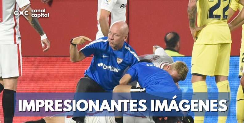 Jugador del Sevilla sufre una impactante lesión