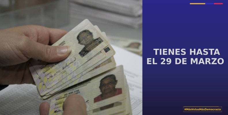 inscripción de cedulas para elecciones presidenciales