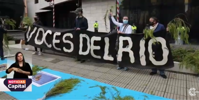 Plantón por los ríos. Plantón por los ríos.