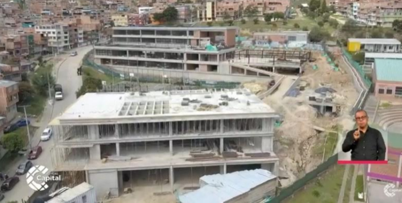 Obras en colegio de Bogotá