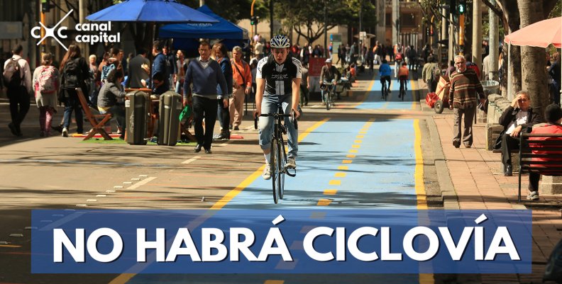 Ciclovía cancelada por jornada electoral de Consulta Anticorrupción Ciclovía cancelada por jornada electoral de Consulta Anticorrupción