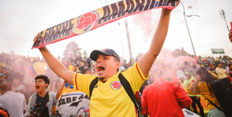 Hincha de la Selección Colombia en Bogotá