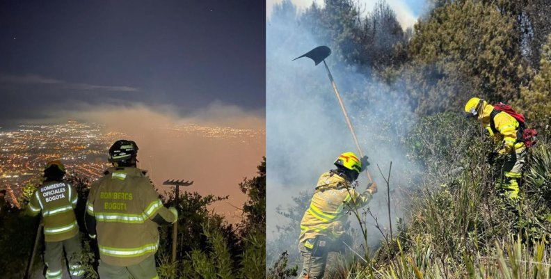 Incendio en los Cerros Orientales de Bogotá el 22 y el 23 de enero