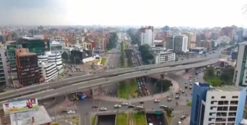 Vista aérea de una parte de la localidad de Usaquén