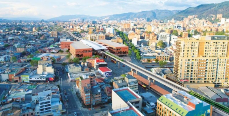 Imagen de render de la Avenida Caracas con las construcciones del Metro de Bogotá