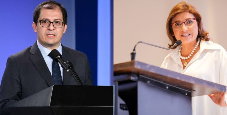 Imágenes de los fiscales Francisco Barbosa y la fiscal encargada Martha Mancera