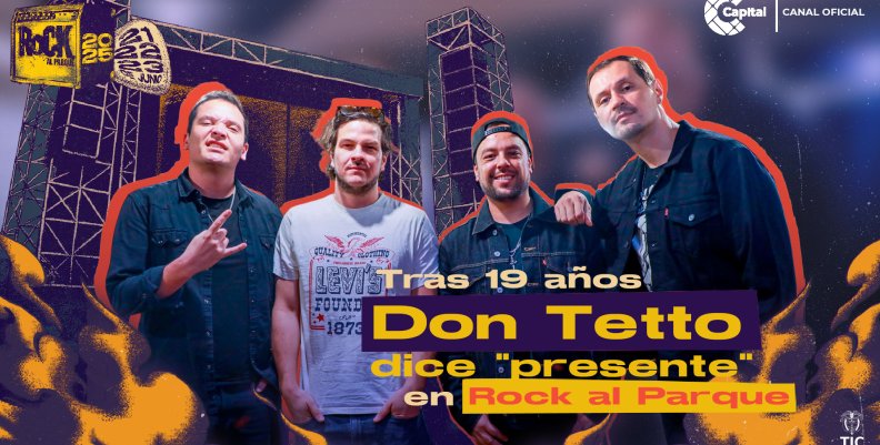 Rock al Parque 2025: Ver en vivo a Don Tetto Rock al Parque 2025: Ver en vivo a Don Tetto