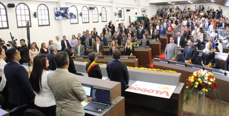 Concejales de Bogotá reunidos durante la posesión de hace cuatro años.