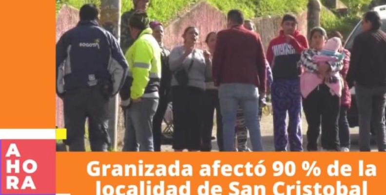 Barrios de la localidad de San Cristóbal resultaron afectados por una granizada