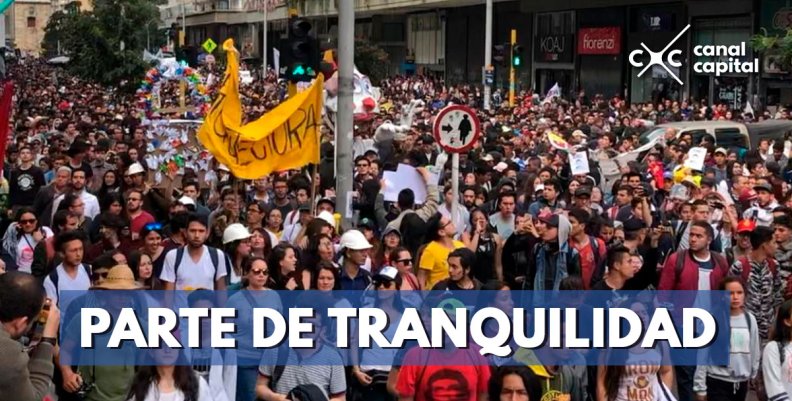 Autoridades dan un balance positivo de marchas estudiantiles en Bogotá