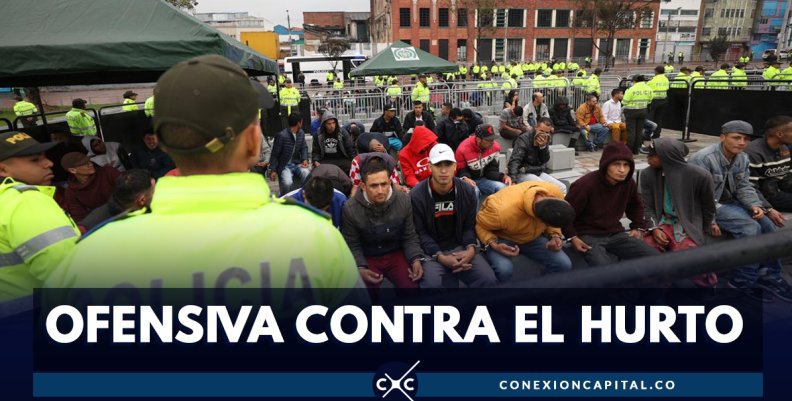 Capturados 268 integrantes de estructuras criminales en Bogotá