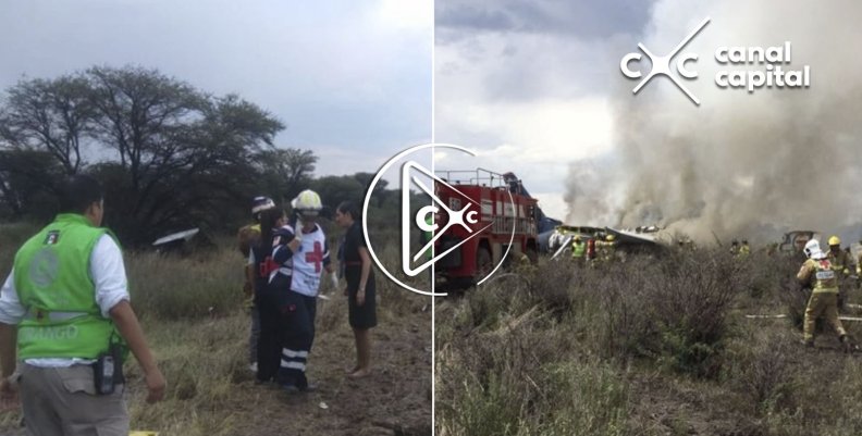 Video del momento en que se desploma el avión en Durango, México