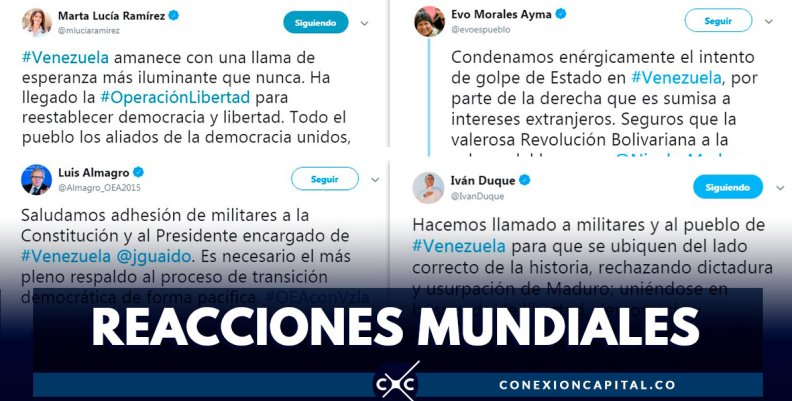 Reacciones de líderes mundiales tras liberación de Leopoldo López