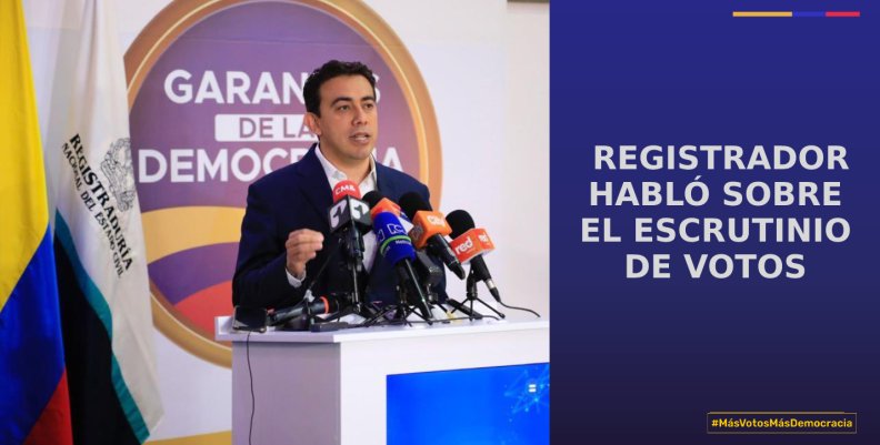 Registrador habló sobre el escrutinio de votos