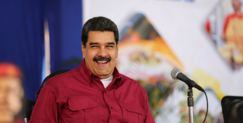 Venezuela's President Nicolas Maduro attends an event with supporters in Caracas