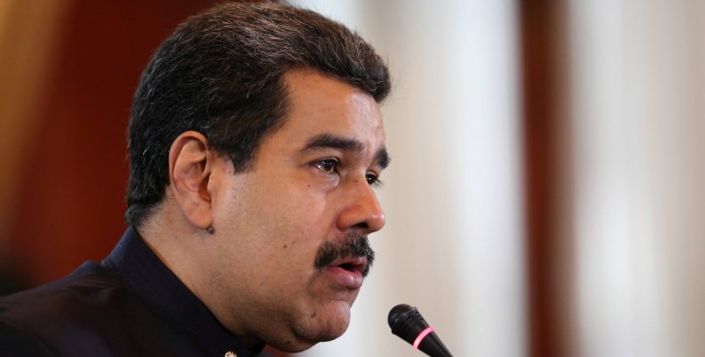 Venezuela's President Nicolas Maduro speaks during a meeting with representatives of the ALBA alliance in Caracas