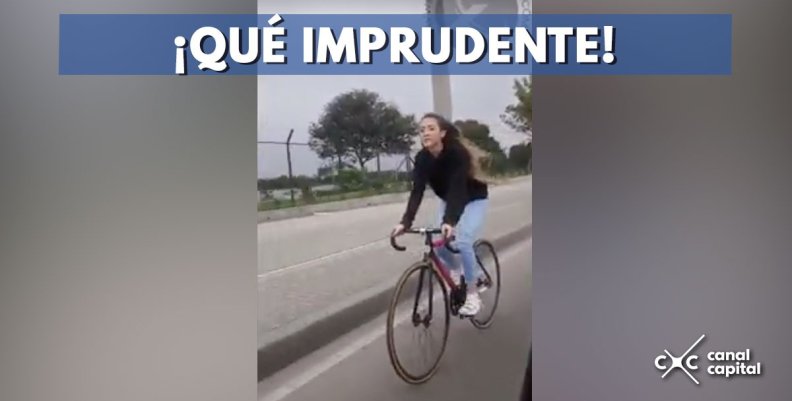 Imprudencia en bicicleta